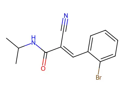 3-(2-bromophenyl)-2-cyano-N-(propan-2-yl)prop-2-enamide structure