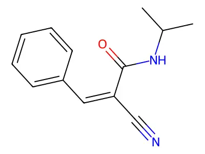 2-cyano-3-phenyl-N-(propan-2-yl)prop-2-enamide structure