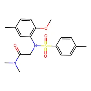 2-(2-methoxy-5-methyl-N-(4-methylphenyl)sulfonylanilino)-N,N-dimethylacetamide structure