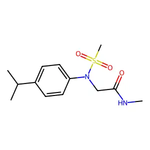 N-methyl-2-(N-methylsulfonyl-4-propan-2-ylanilino)acetamide structure