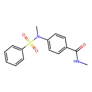 4-[benzenesulfonyl(methyl)amino]-N-methylbenzamide structure