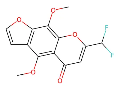 7-(Difluoromethyl)-4,9-dimethoxyfuro[3,2-g]chromen-5-one structure