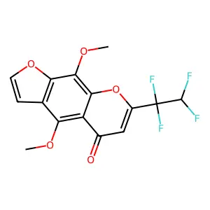 4,9-Dimethoxy-7-(1,1,2,2-tetrafluoroethyl)furo[3,2-g]chromen-5-one structure