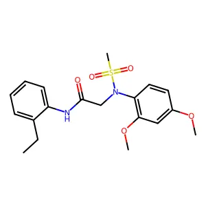 2-(2,4-dimethoxy-N-methylsulfonylanilino)-N-(2-ethylphenyl)acetamide structure