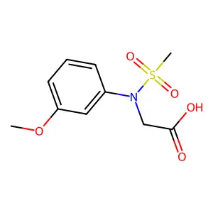 N-(3-methoxyphenyl)-N-(methylsulfonyl)glycine structure