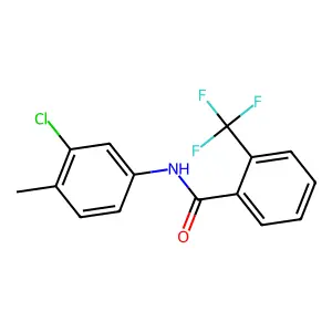 N-(3-chloro-4-methylphenyl)-2-(trifluoromethyl)benzamide structure