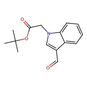 tert-butyl 2-(3-formyl-1H-indol-1-yl)acetate structure