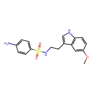 4-amino-N-[2-(5-methoxy-1H-indol-3-yl)ethyl]benzenesulfonamide structure