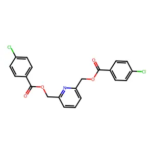 2,6-Pyridinediylbis(methylene) bis(4-chlorobenzoate) structure