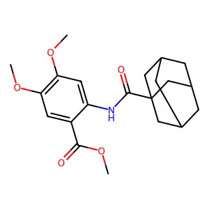 Methyl 2-(adamantane-1-carbonylamino)-4,5-dimethoxybenzoate structure