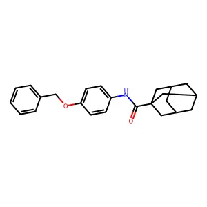 N-(4-phenylmethoxyphenyl)adamantane-1-carboxamide structure