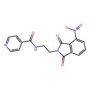 N-[2-(4-nitro-1,3-dioxoisoindol-2-yl)ethyl]pyridine-4-carboxamide structure