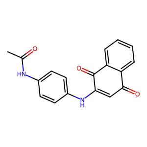 N-[4-[(1,4-dioxonaphthalen-2-yl)amino]phenyl]acetamide structure