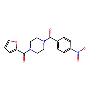 [4-(Furan-2-carbonyl)piperazin-1-yl]-(4-nitrophenyl)methanone structure