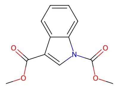 dimethyl 1H-indole-1,3-dicarboxylate structure