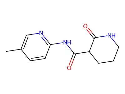 N-(5-methylpyridin-2-yl)-2-oxopiperidine-3-carboxamide structure