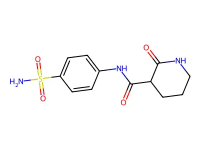 2-oxo-N-(4-sulfamoylphenyl)piperidine-3-carboxamide structure