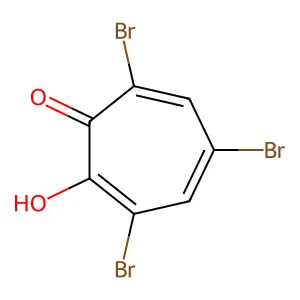 2,4,6-Cycloheptatrien-1-one, 3,5,7-tribromo-2-hydroxy- structure