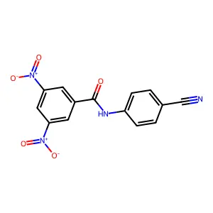N-(4-cyanophenyl)-3,5-dinitrobenzamide structure