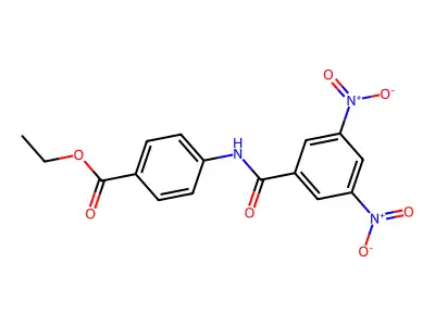Ethyl 4-(3,5-dinitrobenzamido)benzoate structure
