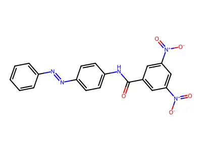 (3,5-dinitrophenyl)-N-[4-(phenyldiazenyl)phenyl]carboxamide structure