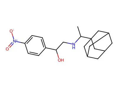 2-[1-(1-Adamantyl)ethylamino]-1-(4-nitrophenyl)ethanol structure