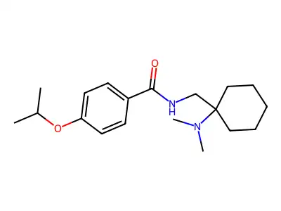 N-{[1-(dimethylamino)cyclohexyl]methyl}-4-(propan-2-yloxy)benzamide structure