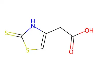 4-Thiazoleacetic acid, 2,3-dihydro-2-thioxo- structure
