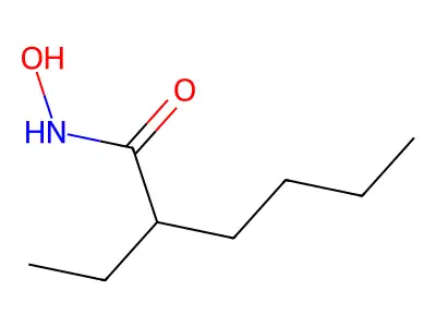 2-ethyl-N-hydroxyhexanamide structure