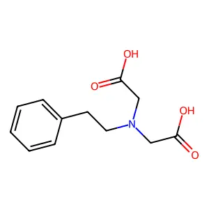 N-(2-phenylethyl)iminodiacetic acid structure
