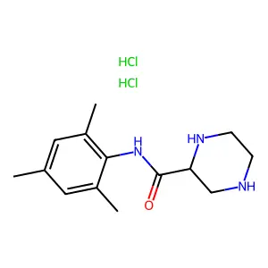 N-(2,4,6-Trimethylphenyl)piperazine-2-carboximidic acid--hydrogen chloride (1/2) structure