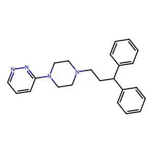 Piperazine, 1-(3,3-diphenylpropyl)-4-(3-pyridazinyl)- structure