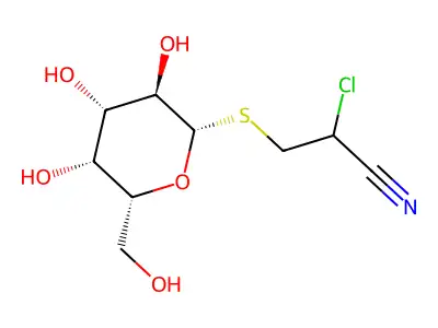 2'-Chloro-2'-cyanoethyl-1-thio-beta-D-galactopyranoside structure