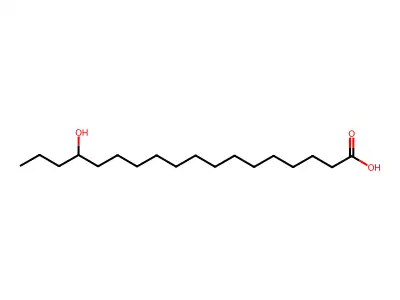 15-Hydroxy stearic acid structure