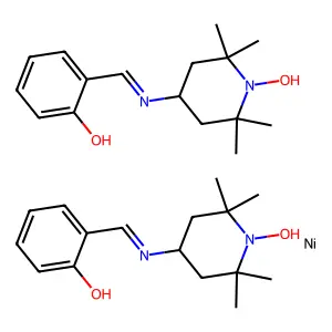 Bis(2-[(1-hydroxy-2,2,6,6-tetramethylpiperidin-4-yl)iminomethyl]phenol);nickel structure