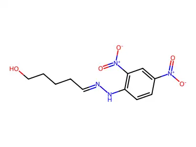 (5E)-5-[(2,4-dinitrophenyl)hydrazinylidene]pentan-1-ol structure