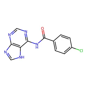 4-chloro-N-(7H-purin-6-yl)benzamide structure