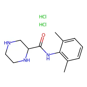 N-(2,6-Dimethylphenyl)piperazine-2-carboximidic acid--hydrogen chloride (1/2) structure