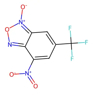 4-Nitro-6-(trifluoromethyl)-2,1,3-benzoxadiazol-1-ium-1-olate structure