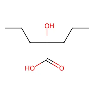 2-Hydroxy-2-propylpentanoic acid structure