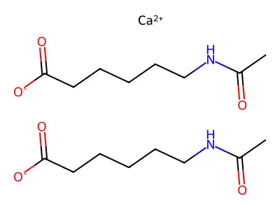 Hexanoic acid, calcium salt (2:1) structure