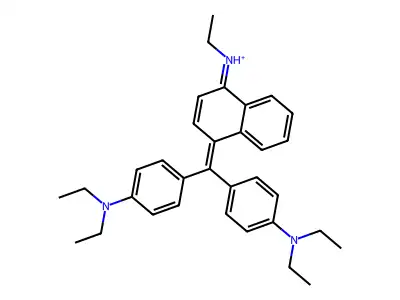 [4-[Bis[4-(diethylamino)phenyl]methylidene]naphthalen-1-ylidene]-ethylazanium structure