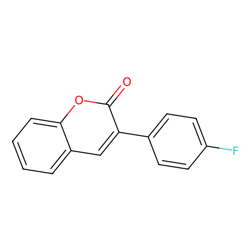 3-(4-fluorophenyl)-2H-chromen-2-one structure