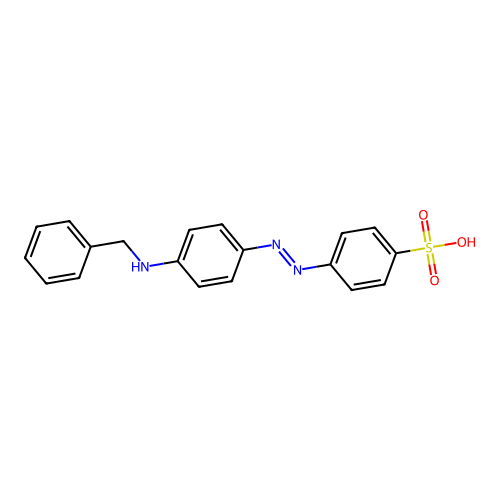 4-[[4-(Benzylamino)phenyl]diazenyl]benzenesulfonic acid structure