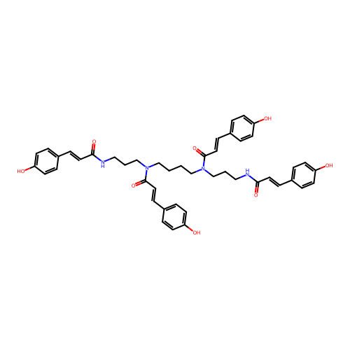 N1,N5,N10,N14-Tetra-trans-p-coumaroylspermine structure