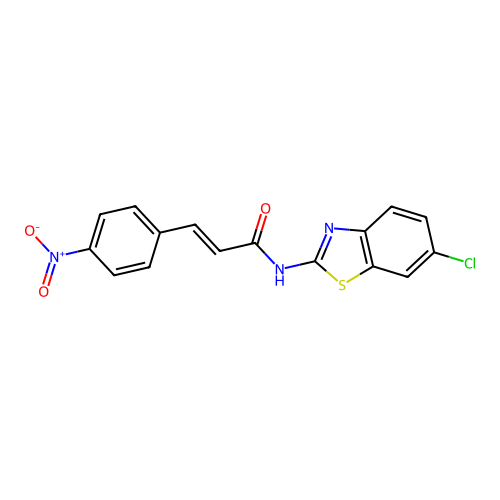 (E)-N-(6-chlorobenzo[d]thiazol-2-yl)-3-(4-nitrophenyl)acrylamide structure