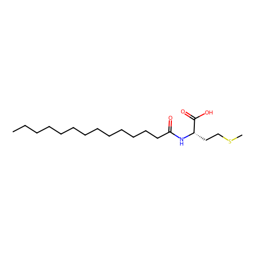 (2S)-4-methylsulfanyl-2-(tetradecanoylamino)butanoic acid structure