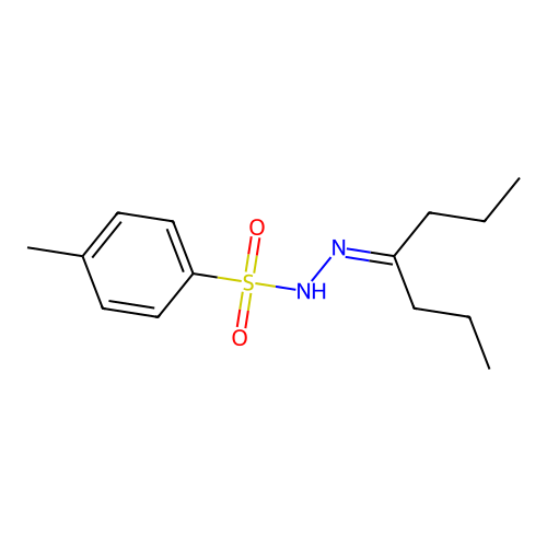 4-methyl-N'-(1-propylbutylidene)benzenesulfonohydrazide structure