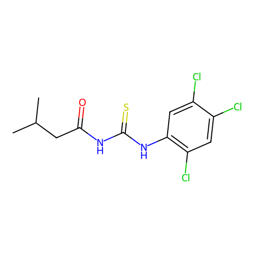 3-methyl-N-[(2,4,5-trichlorophenyl)carbamothioyl]butanamide structure