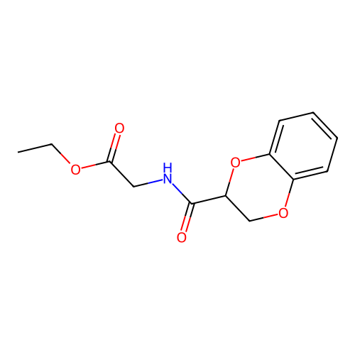 ethyl N-(2,3-dihydro-1,4-benzodioxin-2-ylcarbonyl)glycinate structure
